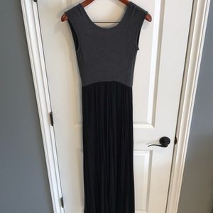 Anthropologie Gray and Black Maxi Dress.